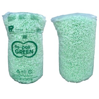 Flo-Pak Green 400L F&uuml;llmaterial Polstermaterial Verpackungschips Styroporchips