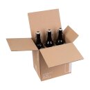  Flaschenversandkarton Bier 0,33 Liter f&uuml;r 6 Flaschen inkl. Einlage
